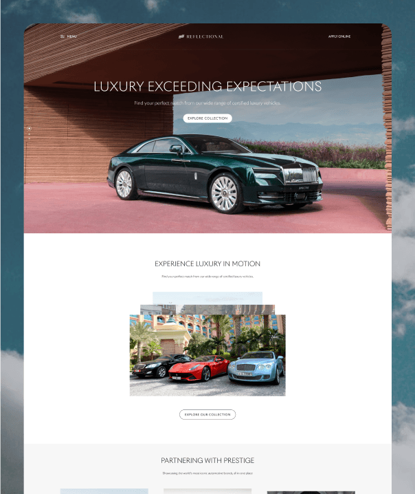 Customizable dealership website template 2