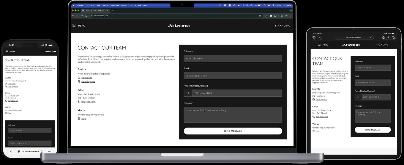 Contact us page