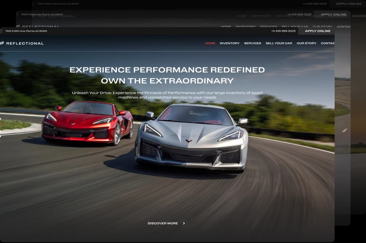 California dealership template preview