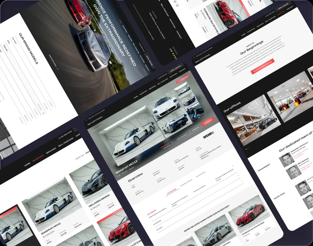 California template pages and layouts