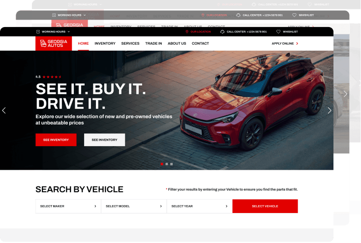 Georgia dealership template preview
