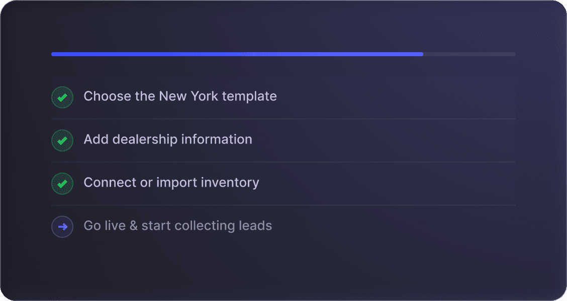 New York fast launch checklist