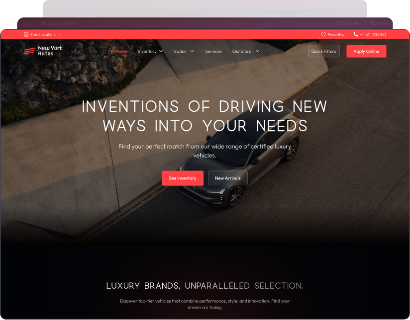 New York dealership template preview