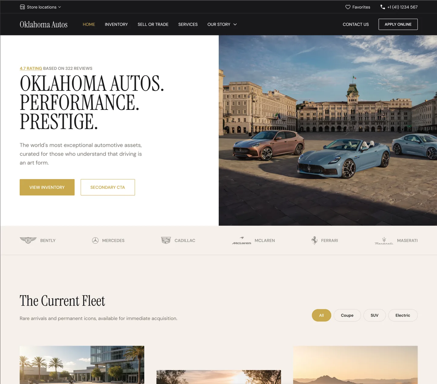 Oklahoma dealership template preview