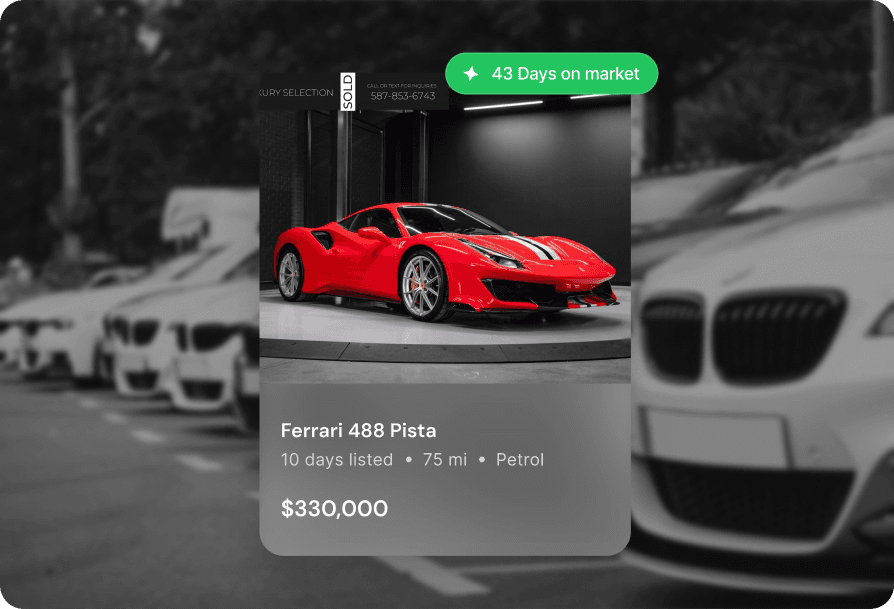 Dealer standing in a used car lot