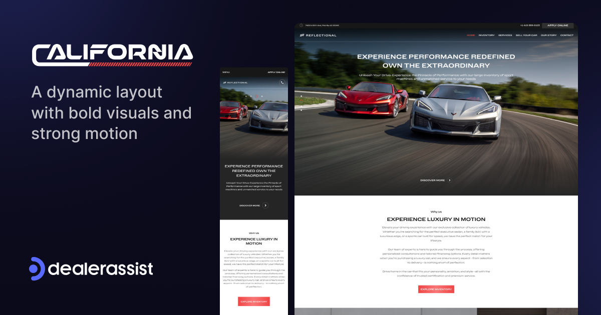 California Car Dealer Website Template | DealerAssist